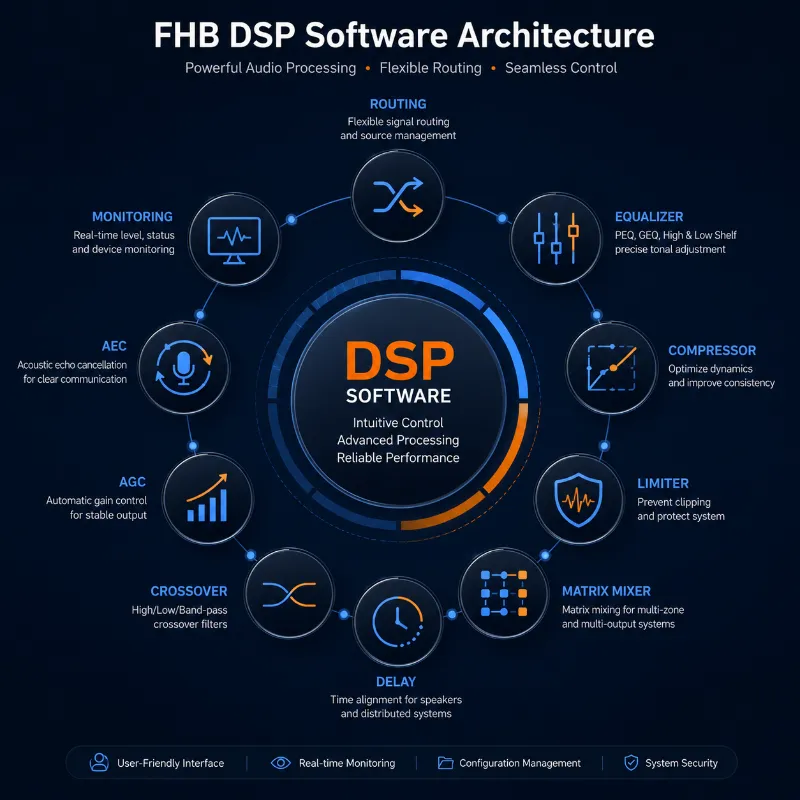 Comment utiliser le logiciel FHB DSP pour le traitement audio