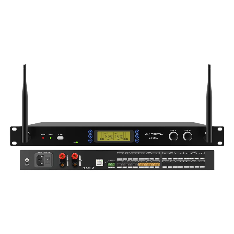 Amplificateur DSP 4CH avec microphone sans fil