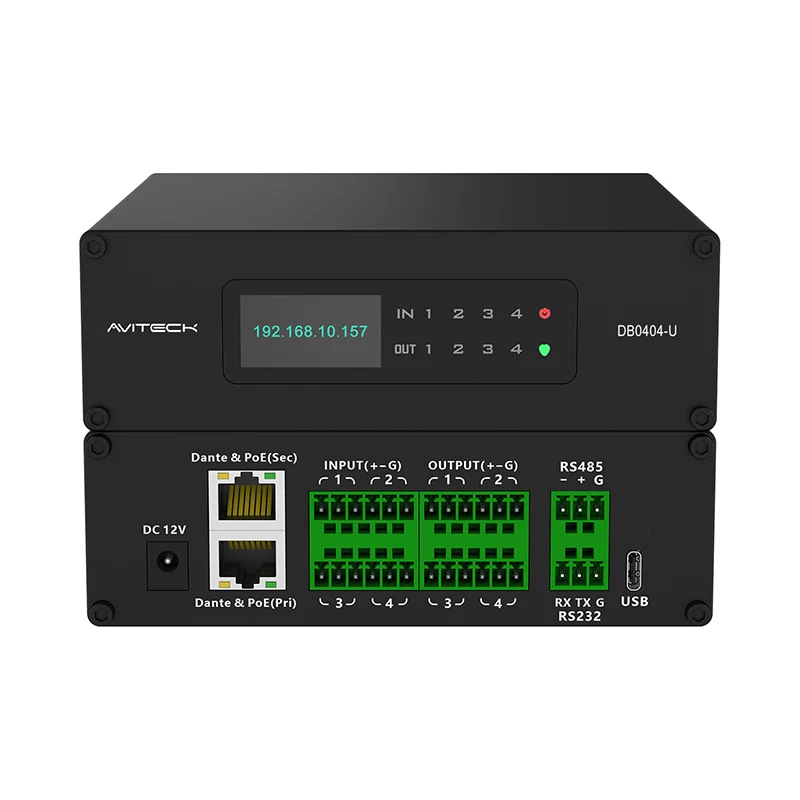 DSP Dante 4 canaux avec USB