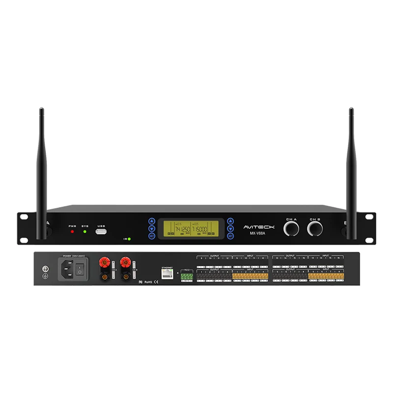 Amplificateur DSP 8CH avec microphone sans fil