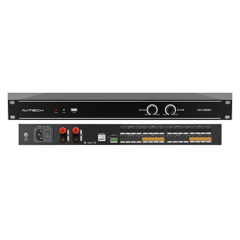 DSP 8CH avec amplificateur 2x150W